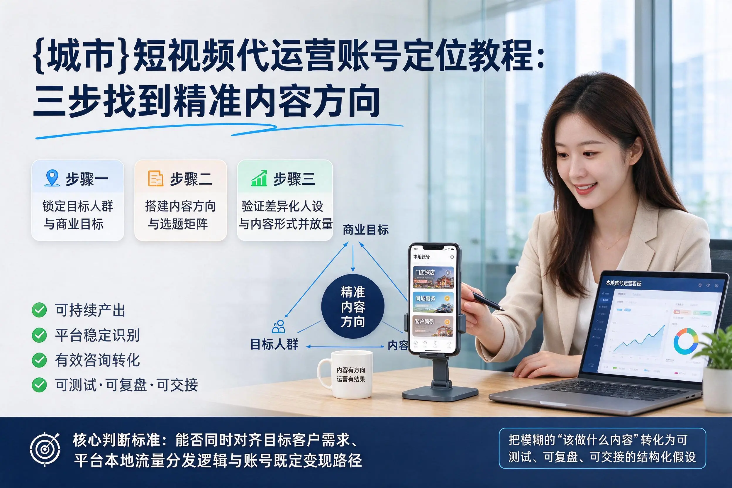 随州短视频代运营账号定位教程：三步找到精准内容方向