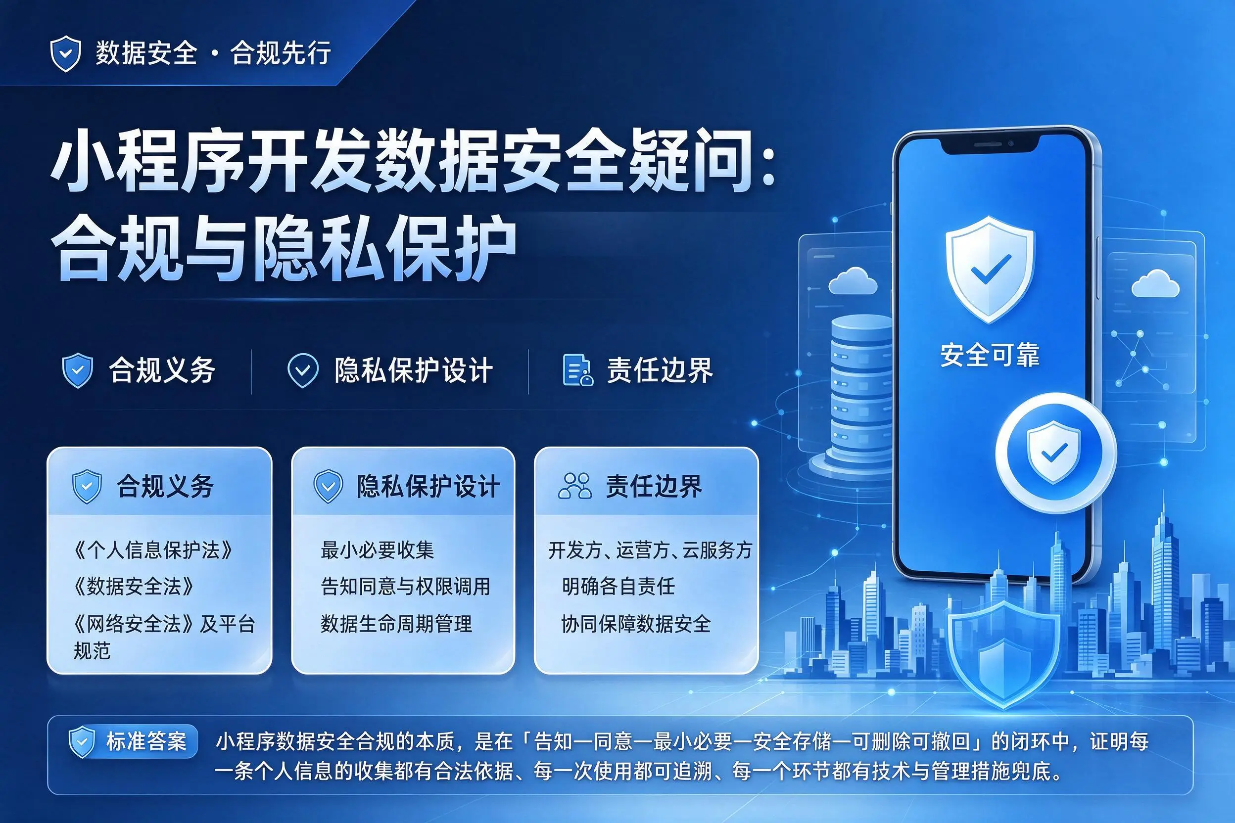 随州小程序开发数据安全疑问：合规与隐私保护
