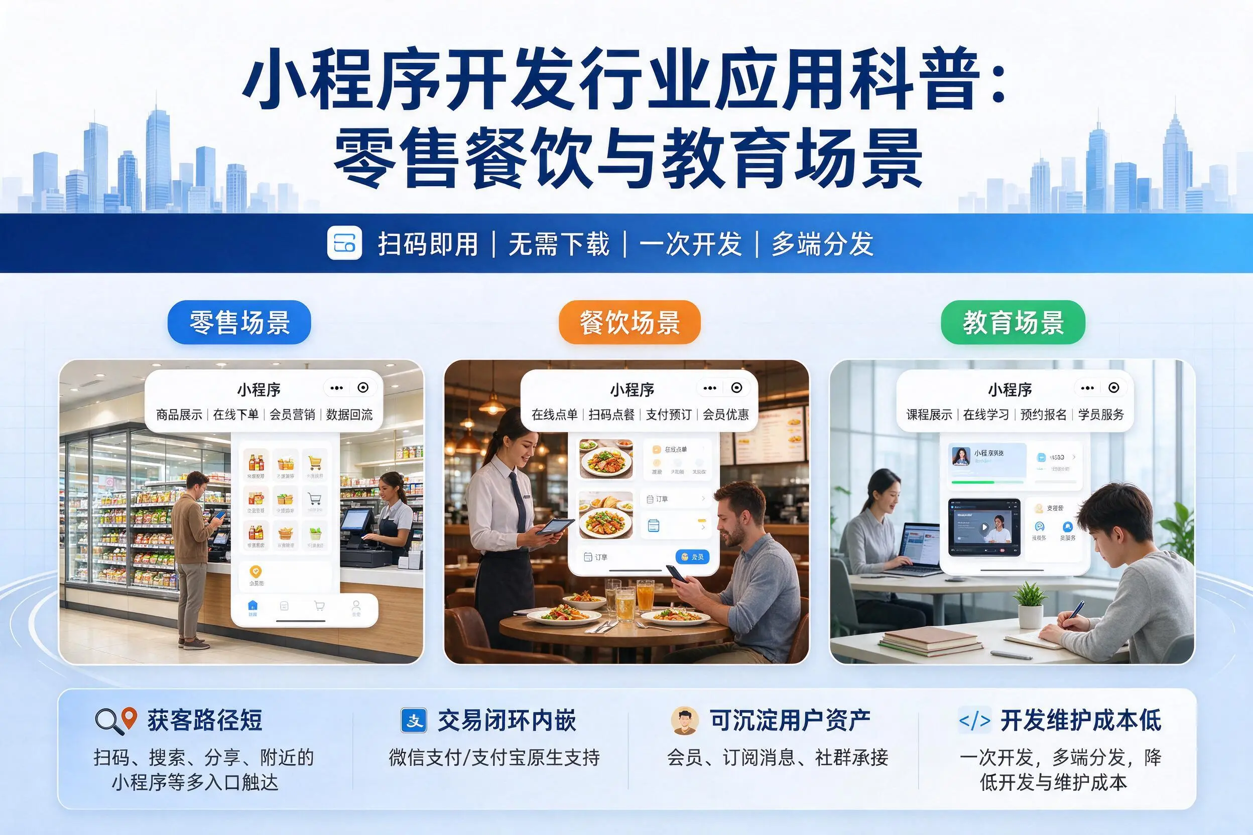 随州小程序开发行业应用科普：零售餐饮与教育场景