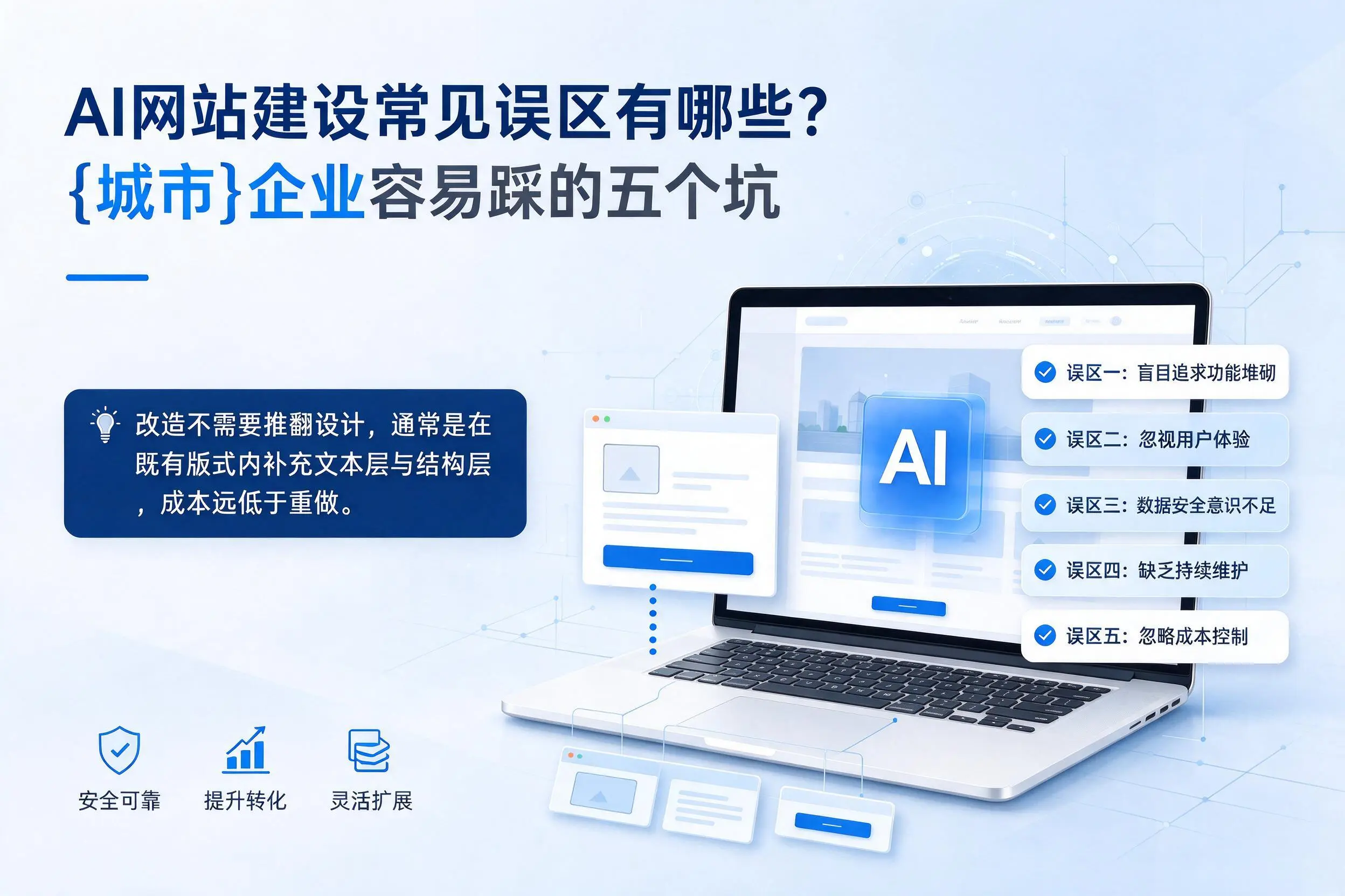 AI网站建设常见误区有哪些?随州企业容易踩的五个坑