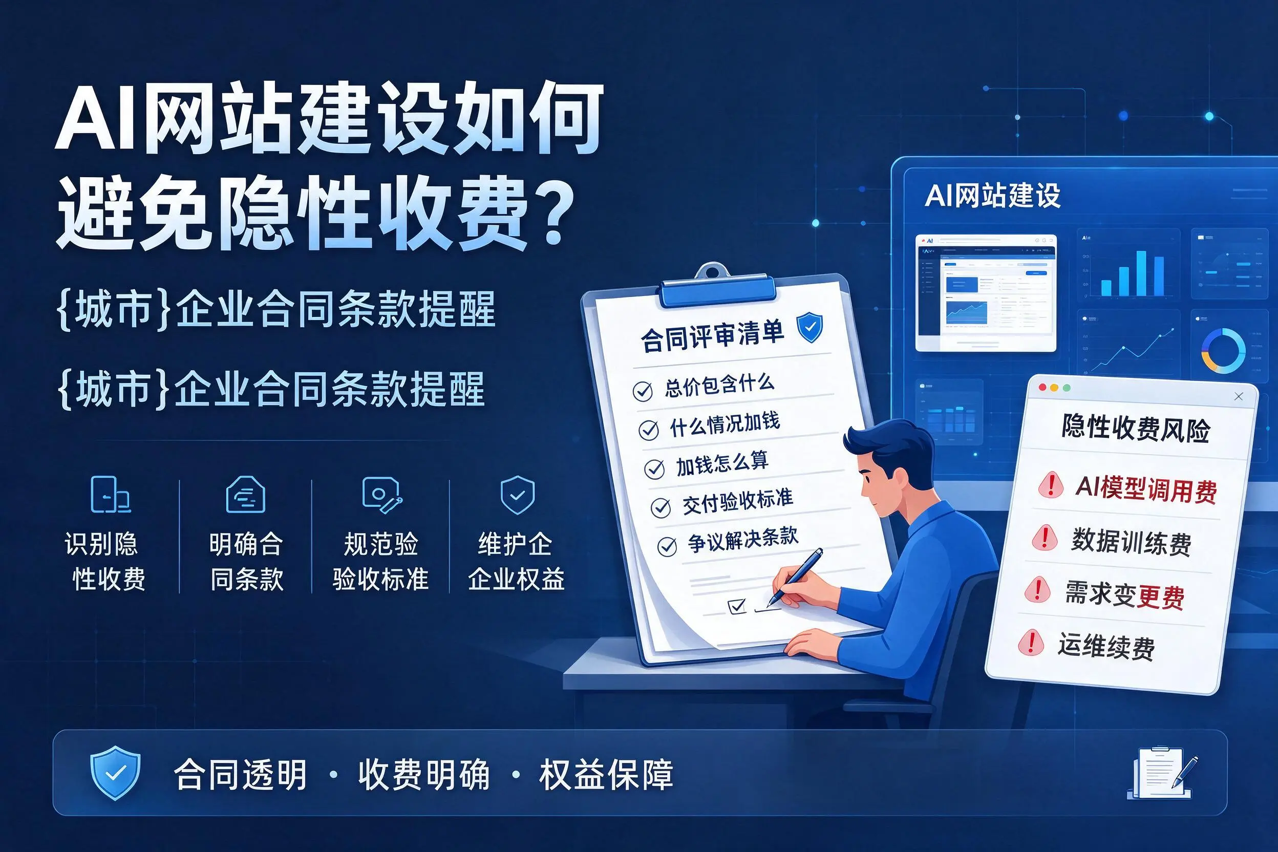 AI网站建设如何避免隐性收费?随州企业合同条款提醒